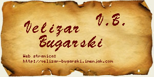 Velizar Bugarski vizit kartica